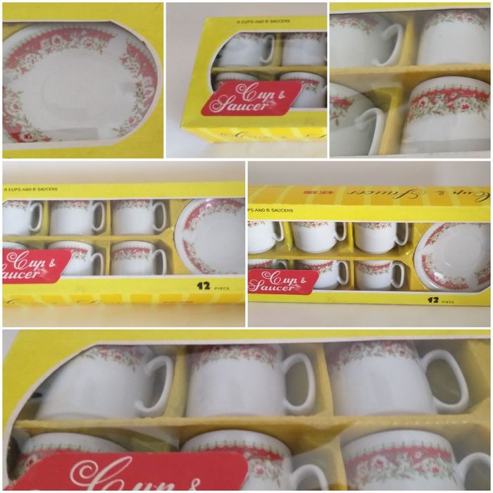 Conjuntos de serviços de café, em loiça porcelana NOVOS