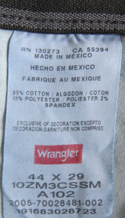 Новые мужские джинсы wrangler большого размера 58-60+  USA(w44l29).