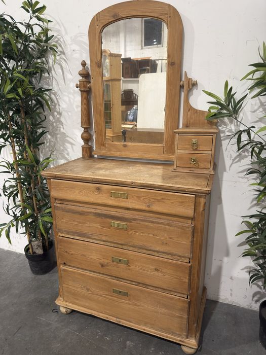 Piękna drewniana toaletka komoda lustro dowóz wysyłka