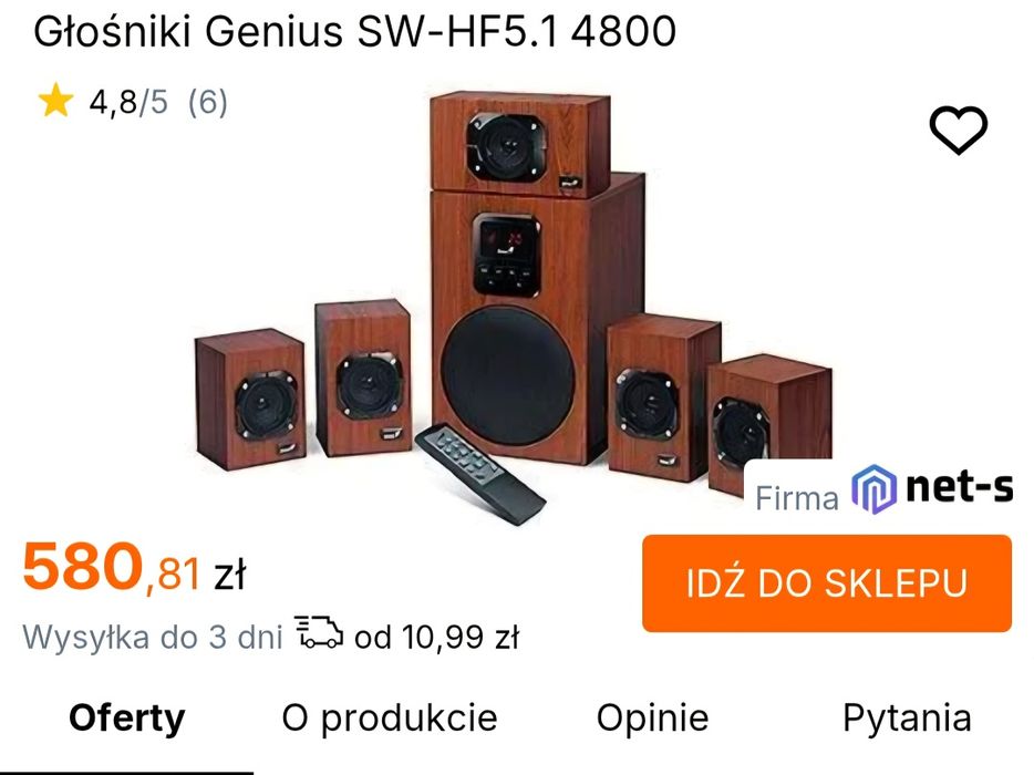 Głośniki Genius SW-HF5.1 4800