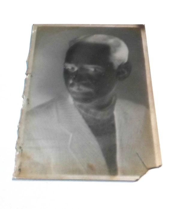 Stare zdjęcie na szkle 9x12 zacni ludzie z Kresów