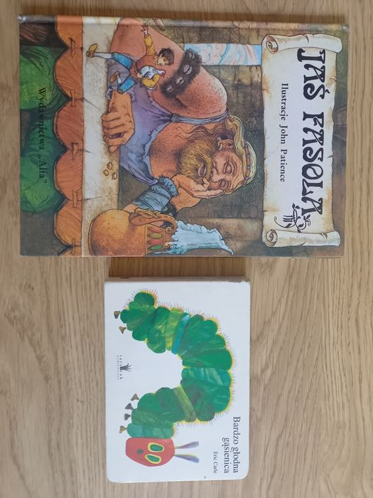 Bardzo głodna gąsienica Eric Carle Jaś Fasola bajki dla dzieci zestaw
