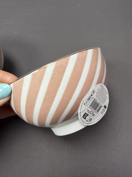 Miseczki ceramiczne w paski 3szt