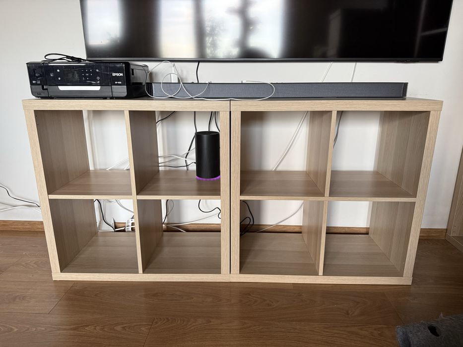Ikea kallax 2x2 dąb bejcowany na bialo 2 szt