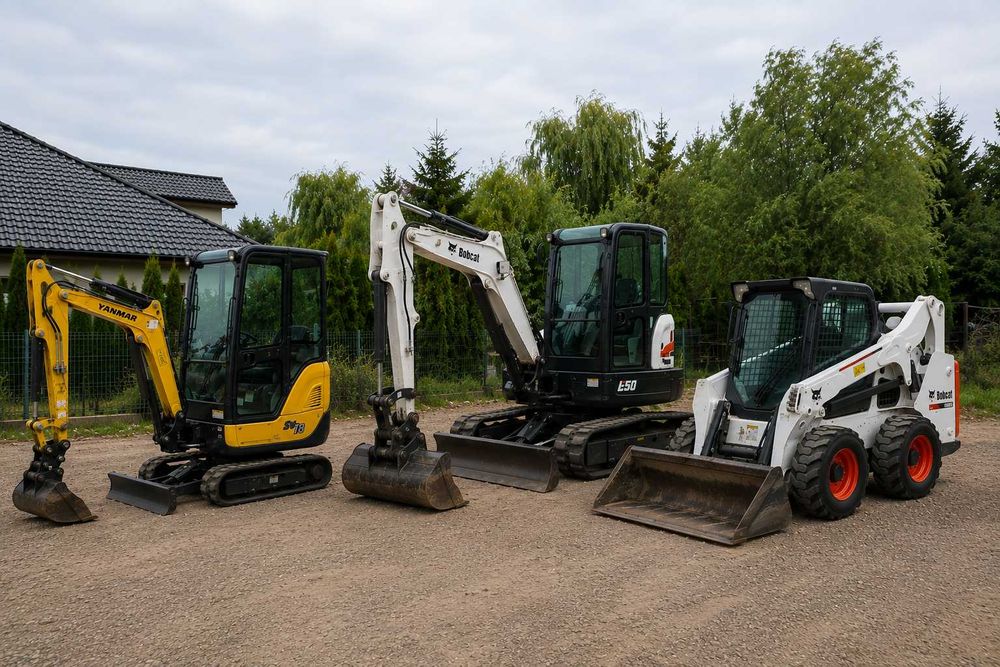 Usługi Minikoparką koparka 5ton Usługi Miniładowarką Bobcat Prace Ziemne Roboty Ziemne Minikoparka z młotem wiertnicą Wynajem Minikoparki 2t 5t