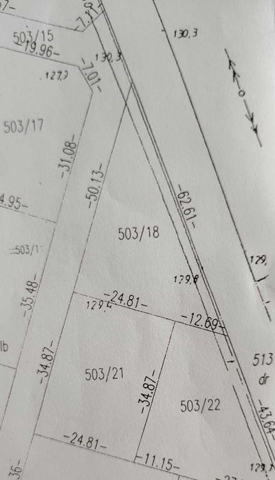 Działka budowlana 939 m²- pozwolenie na budowę, prąd na działce - Widok 2