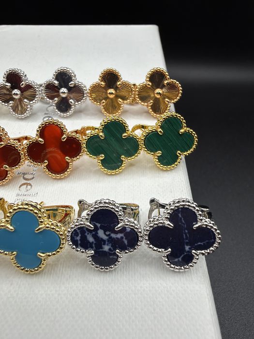 Серьги van cleef, vca , ван клиф, конюшина , клевер