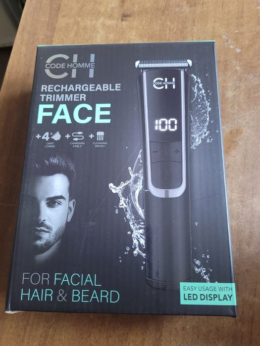 Тример для бороди та вусів Code Homme CH – з LED дисплеєм, зарядний