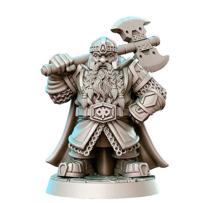 Uddir Thunderaxe Dwarf  RPG DND FIGURKI  z żywicy wydruk 12K