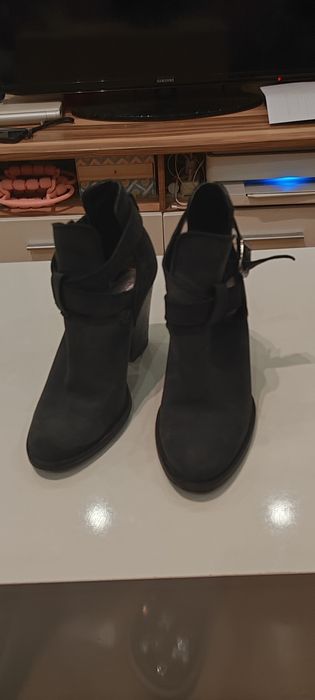 Botki skóra roz 36