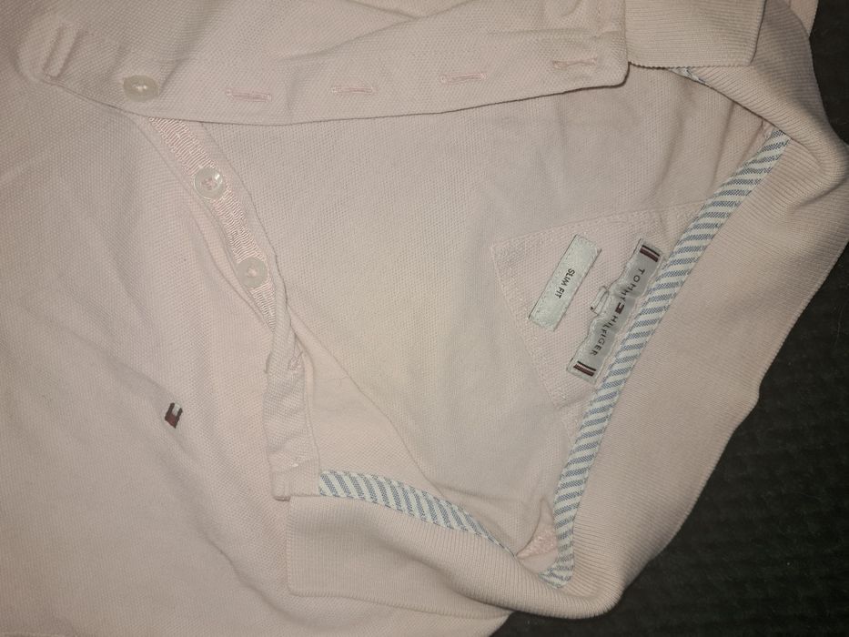 Tommy hilfiger bluzka polo roz.L pudrowy róż