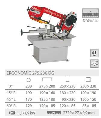 Przcinarka taśmowa BOMAR Ergonomic 275.230DG