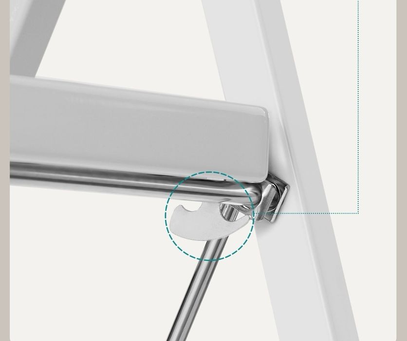 Składana  Drabina 3-stopniowa Guma Antypoślizgowa 150KG 118 cm