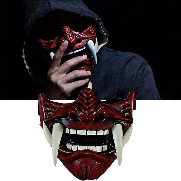 Máscara Japonesa Samurai Ninja Oni Demónio Prajna São Martinho Do Bispo