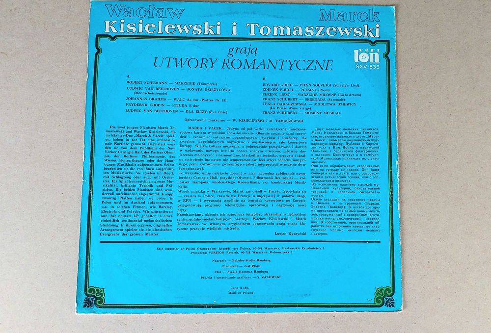 Marek i Vacek - Grają utwory Romantyczne - Płyta Winylowa
