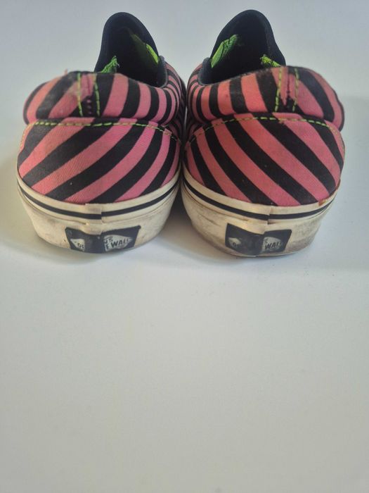 VANSy Classic Slip-On w różowe czarne paski vintage