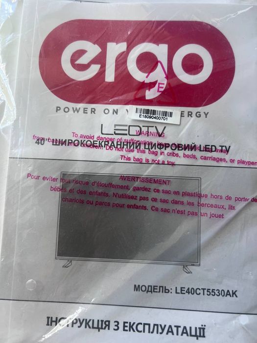 LED-телевізор Smart TV Android ERGO LE40CT5530AK