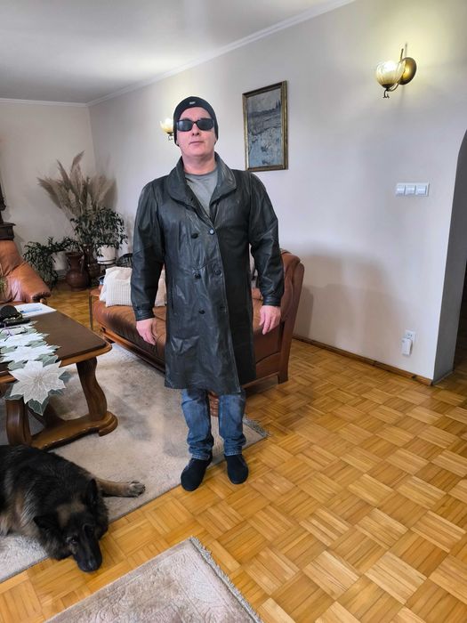 Kurtka Płaszcz męski Skórzany  Skóra Naturalna rozmiar  L