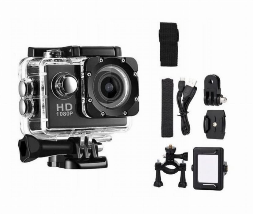Kamera Sportowa Wodoodporna Full Hd  Typu Gopro 1080P 2" Czarna
