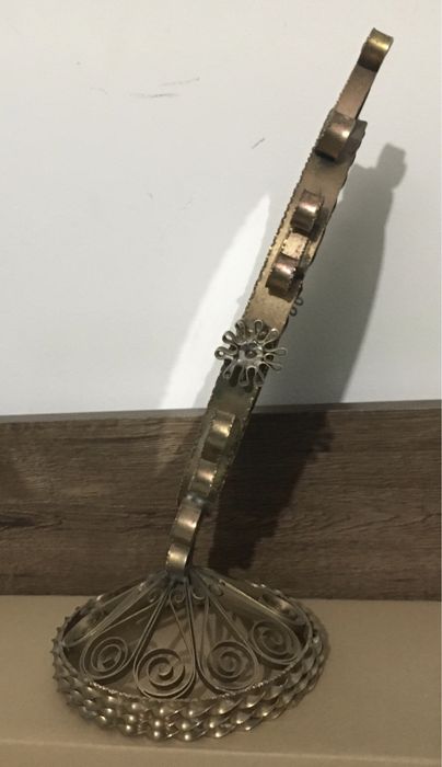 Stare lusterko PRL masywne Styl Filigran