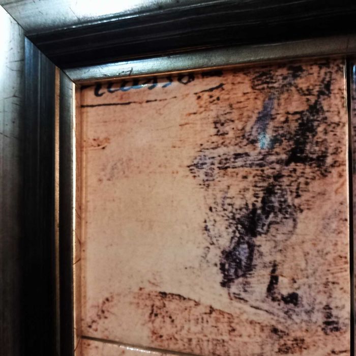 Bonito Painel Vintage em Ceramica, Blue Nude, Obra de Pablo Picasso.