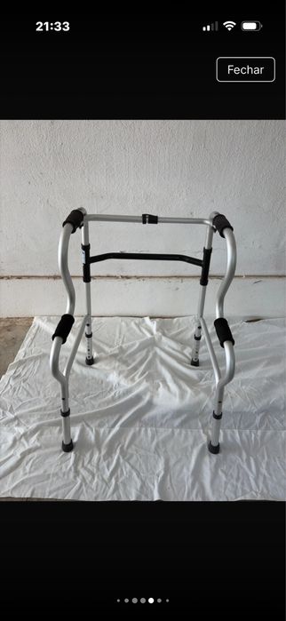 Andarilho inox ajustavel em muito bom estado