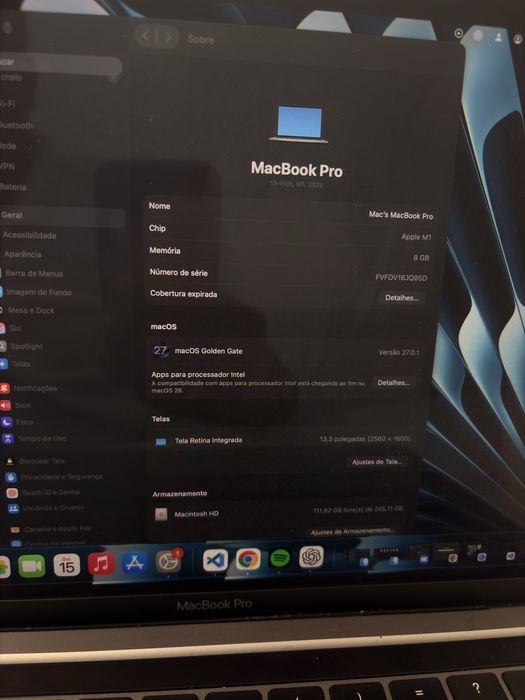 MacBook Pro M1 2020 | 13,3” | 8GB RAM | 256GB SSD