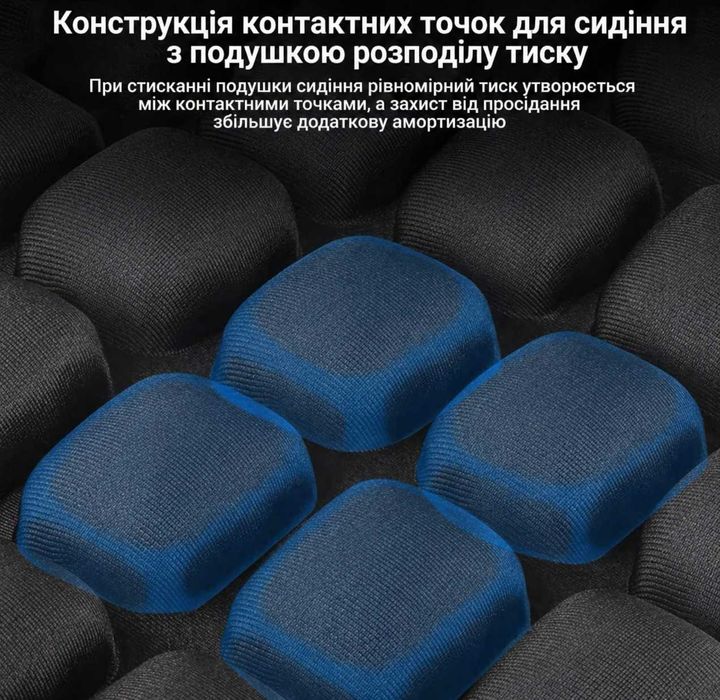 Накладка подушка для сидіння мотоцикла колір чорний (00041)
