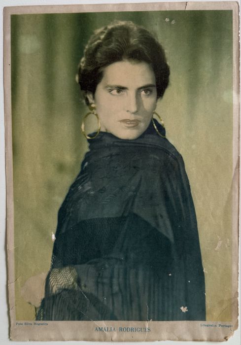 Litografia Amalia Rodrigues foto de Silva Nogueira
