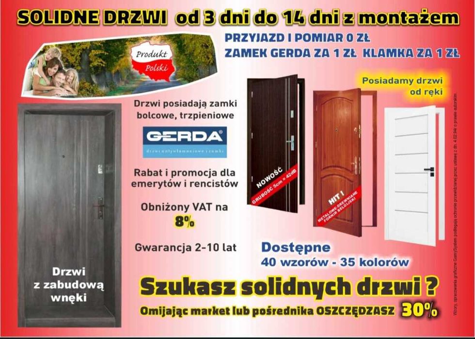 DRZWI wejściowe ocieplone do mieszkań i bloku z montażem