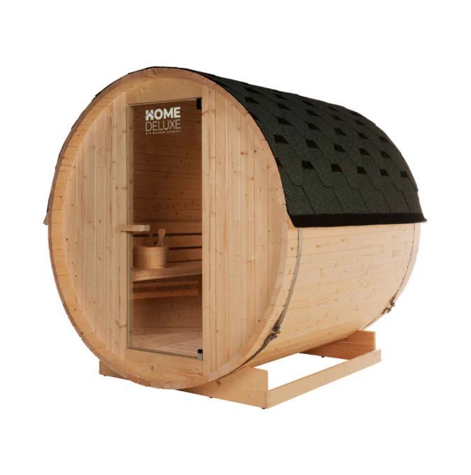 Sauna zewnętrzna beczkowa Lahti L HomeDeluxe SUPER CENA!