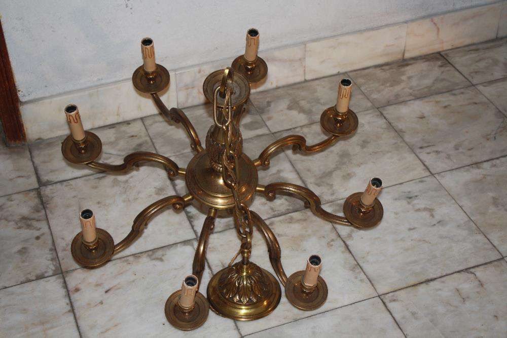 Candeeiro lustre em bronze maciço