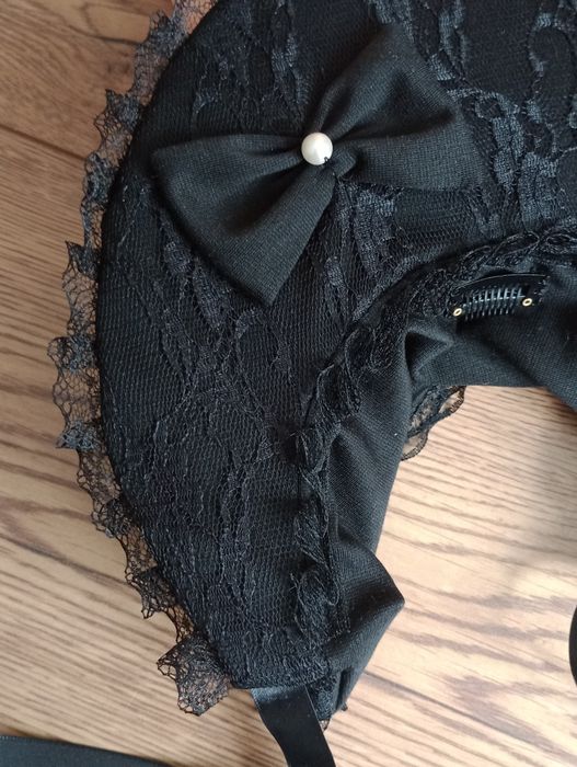 Nowy bonnet otwarty wiktoriański lolita dark alternative