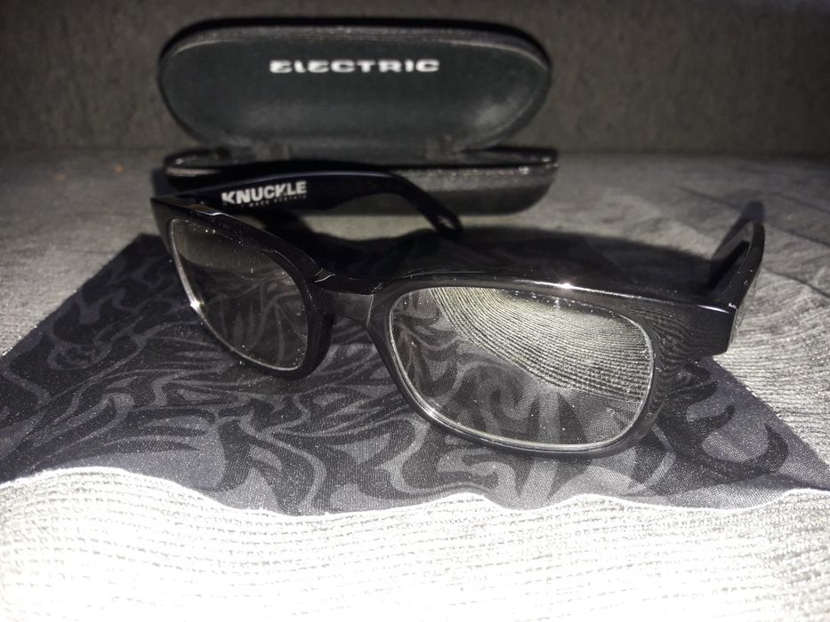 Óculos originalKD condução noturna marca Electric  Clear silver chrome