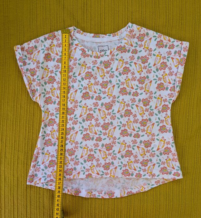 Blusa Menina com passarinhos Algodão, 6 Anos