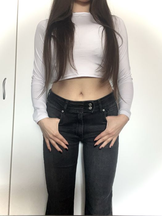 Jeansy Bootcut Flare z niskim stanem