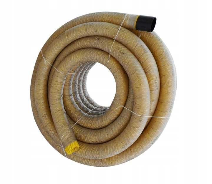 Rura Falista Drenarska PVC Fi 100 Z Otuliną-50 Mb Wąż Drenarski 100