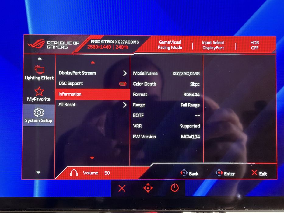 Monitor Asus Rog Strix OLED XG27AQDMG