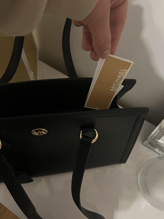 Michael Kors torebka tote bag srednia Chantal ze skóry groszkowej NOWA