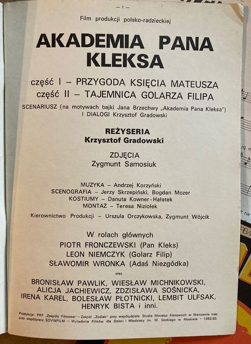 Śpiewnik Akademia Pana Kleksa