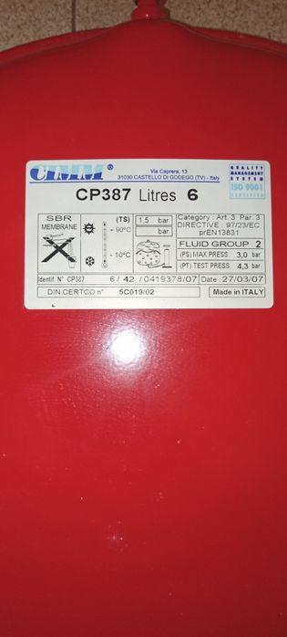 Naczynie przeponowe Reflex 80 l,CIMM 6l