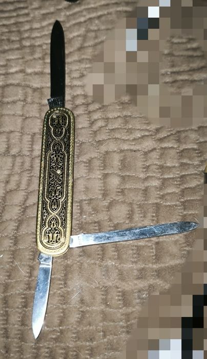 Zabytkowy niemiecki nóż damasceński E. Bonsmann Solingen