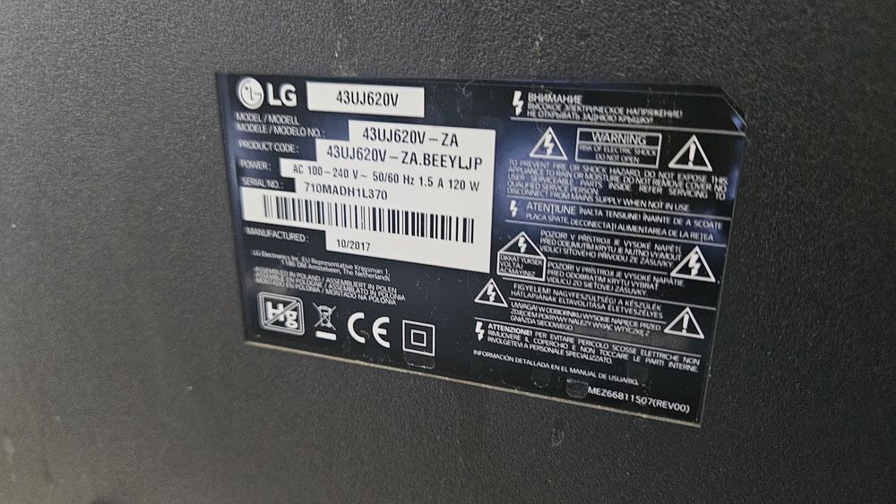 Telewizor LG 43 cale smart tv 43uj620v