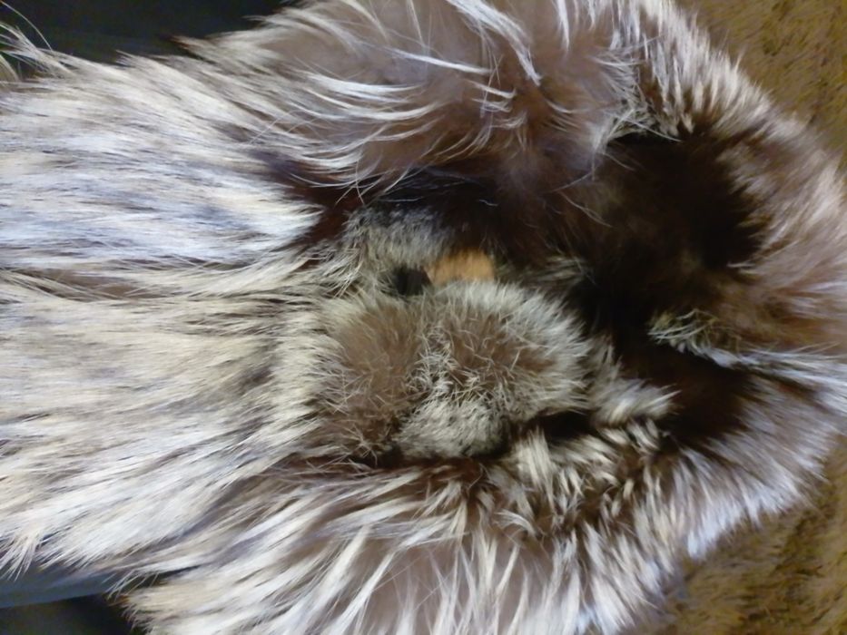 Мужская парка с мехом чернобурки