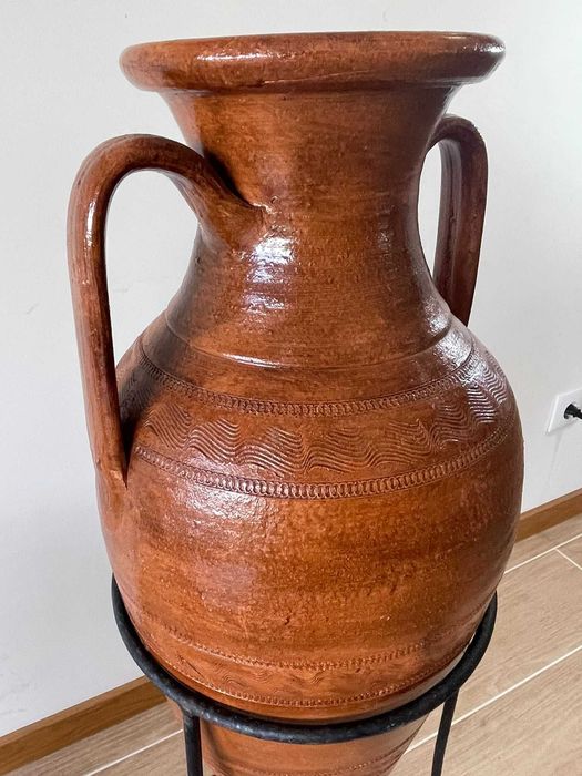 2 Vasos NEGOCIÁVEIS Cerâmica + Suporte - Conjunto/Separado