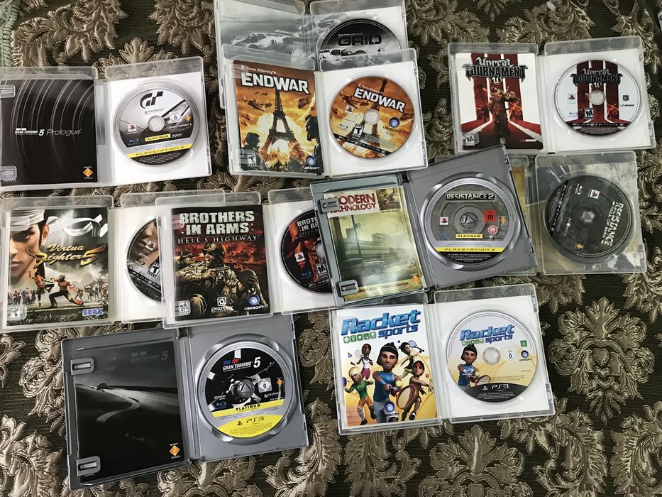 Лот 10 шт дисков PlayStation 3 Unreal Resistance Virtual Fighter GT5