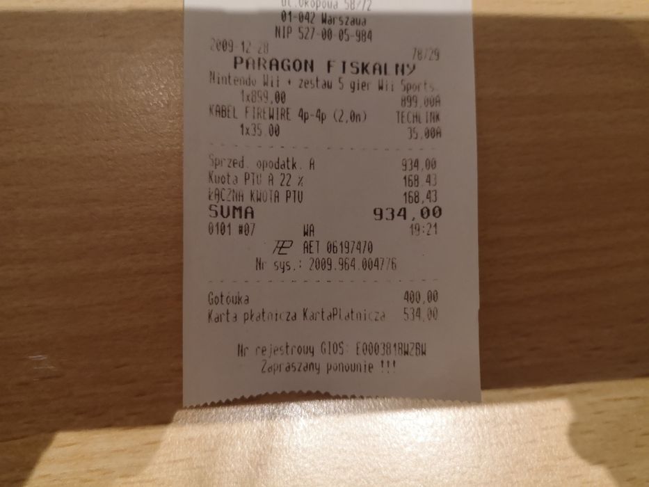 Paragon konsola Nintendo Wii RVL-001(EUR)