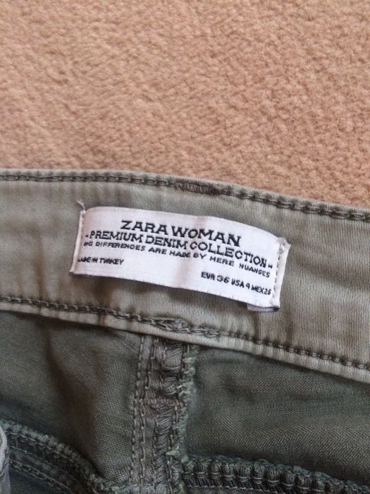 Zara Woman Premium Basic Collection liocell wąskie rurki suwaki 36