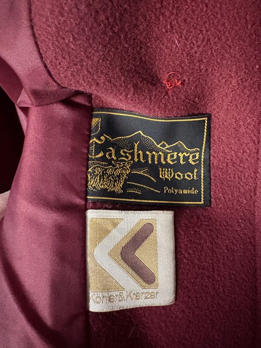 Płaszcz burgundowy wełna kaszmir