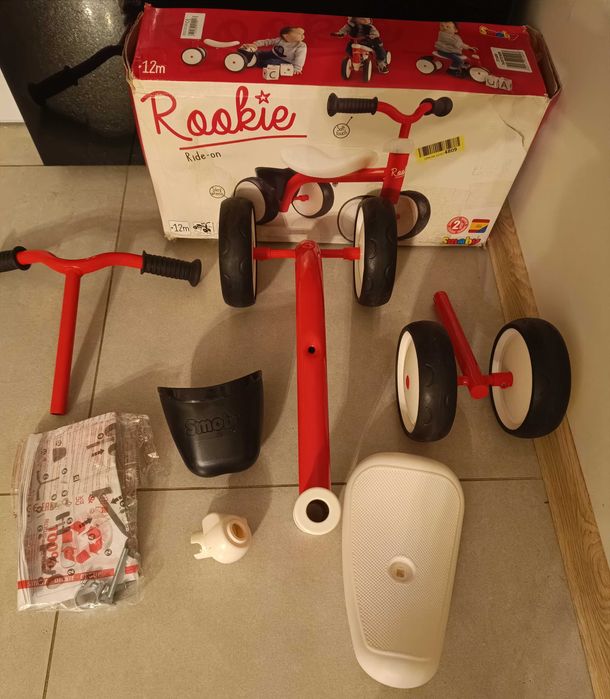 Rowerek biegowy Smoby Rookie czerwony